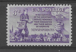 USA 1952.  Nespaperboys Sc 1015  (**) - Unused Stamps