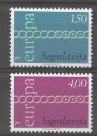 Yugoslavia 1971.  Europa Mi 1416-17  (**) - Neufs