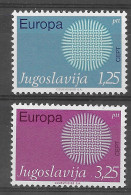 Yugoslavia 1970.  Europa Mi 1379-80  (**) - Neufs