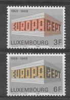 Luxembourg 1969.  Europa Mi 788-89  (**) - 1969