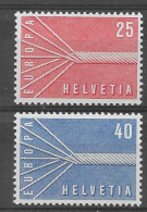 Suiza 1957.  Europa Mi 646-47  (**) - Nuevos