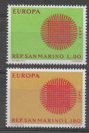 San Marino 1970.  Europa Mi 955-56  (**) - Nuevos