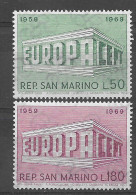 San Marino 1969.  Europa Mi 925-26  (**) - Nuevos