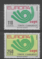 Turquia 1973.  Europa Mi 2280-81  (**) - Gebruikt