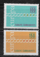 Turquia 1971.  Europa Mi 2210-11  (**) - Usados