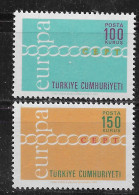 Turquia 1971.  Europa Mi 2210-11  (**) - Used Stamps