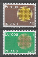 Islandia 1970.  Europa Mi 442-43  (**) - Nuevos