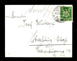 LETTRE D'OFFENBURG - 1926 - POUR STRASBOURG - Cartas & Documentos