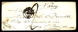 LETTRE DE STRASBOURG - 1850 - TAXE - 1849-1876: Periodo Classico