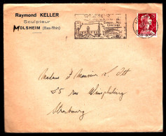 LETTRE DE MOLSHEIM - SCULPTEUR RAYMOND KELLER - 1959 - - Covers & Documents