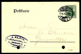 STRASBOURG - 1910 - POUR BUCHSWEILER / BOUXWILLER - Covers & Documents