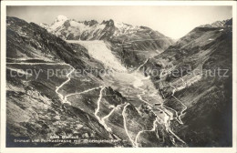 11677685 Gletsch Mit Grimsel Furkastrasse Und Rhonegletscher Rhone Rhone - Otros & Sin Clasificación