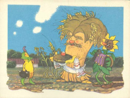 ART - AGRICULTURE - CHAMP BLE TOURNESOL MAIS -  HUMOUR CARICATURE  Russe  Union Soviétique - CCCP - - Altri & Non Classificati