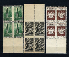 France Stamps | 1942-44 | The 800th Anniversay Of St Denis  | MNH #570, 589, 654 - Unused Stamps