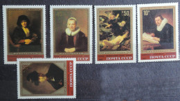 Russia (URSS) 1983, Peinture Hollandaise Du Musée Ermitage, Rembrandt, Y&T 4984-88 (**) - Neufs