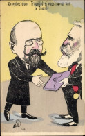 Artiste CPA Emile Zola, Emile Loubet, Karikatur, Dreyfus Affäre - Sonstige & Ohne Zuordnung