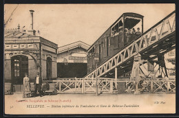 AK Bellevue, Station Intérieure Du Funiculaire Et Gare De Bellevue-Funiculaire  - Sonstige & Ohne Zuordnung