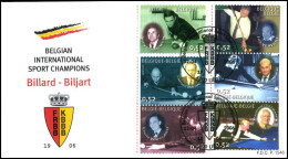 3503/14 - FDC - Belgian Internatinal Sports Champions : Biljart  - 2001-2010