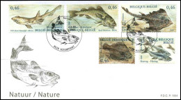 3533/37 - FDC - Natuur : Noordzeevissen P1554 - 2001-2010