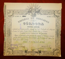 Empresa De Mercados Córdoba 1894 Spain ,Share Certificate - Otros & Sin Clasificación