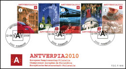 3767/71 - FDC - Antverpia 2010 : Europees Kampioenschap Filateli - 2001-2010