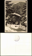 Ansichtskarte  Schnee/Eis Stimmungsbild, Berg Hütte Berglandschaft 1960 - Unclassified