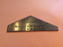 Ancienne Petite Plaquette Comémorative Association Sportive La Fléche 33 Bordeaux Gironde St Michel 1965 - Sonstige & Ohne Zuordnung