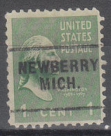 USA Precancel Vorausentwertungen Preo Locals Michigan, Newberry 703 - Prematasellado