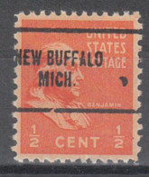 USA Precancel Vorausentwertungen Preo Locals Michigan, New Buffalo 704 - Preobliterati
