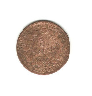 594/ FRANCE : 3ème République : 5 Centimes 1876 A - 5 Centimes