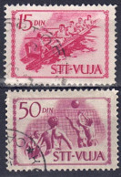 Italien / Triest Zone B - 1952 - Sport, Nr. 62 + 64, Gestempelt / Used - Oblitérés