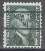 USA Precancel Vorausentwertungen Preo Locals Michigan, New Troy 841 - Precancels