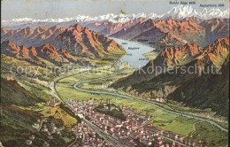 11676818 Bellinzona Lago Maggiore Alpen Panoramakarte Bellinzona - Other & Unclassified