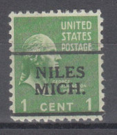 USA Precancel Vorausentwertungen Preo Locals Michigan, Niles 701 - Precancels