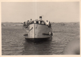 Photographie Photo Vintage Snapshot Italie Italia Capréra Sardaigne Bateau - Lugares