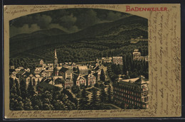 AK Badenweiler, Ortsansicht Aus Der Vogelschau In Der Nacht  - Badenweiler