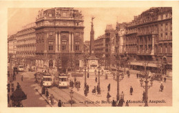 BELGIQUE - Bruxelles - Place De Brouckère Et Monument Anspach - Carte Postale Ancienne - Piazze