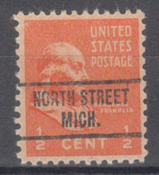 USA Precancel Vorausentwertungen Preo Locals Michigan, North Street 734 - Precancels