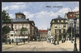 AK Mainz, Ludwigstrasse Mit Strassenbahn  - Tranvía