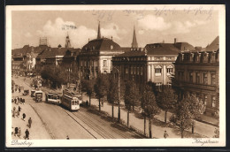 AK Duisburg, Königstrasse Mit Strassenbahn  - Tramways