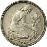 Monnaie, République Fédérale Allemande, 50 Pfennig, 1966, Karlsruhe, TTB - 50 Pfennig