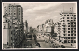 AK Bucuresti, Bulevardul Bratianu, Strassenbahnen  - Tramways