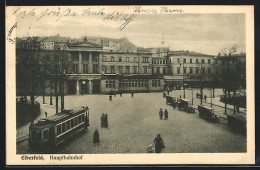 AK Elberfeld, Hauptbahnhof Und Strassenbahn  - Tranvía