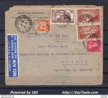 FRANCE LETTRE PAR AVION POUR BOGOTA AFF 46.05Fr DONT PONT DU GARD DU 05/06/1935 - Briefe U. Dokumente