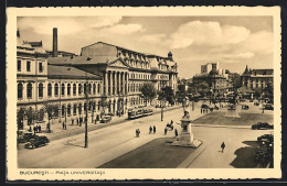 AK Bucuresti, Piata Universitatii, Strassenbahn  - Tram