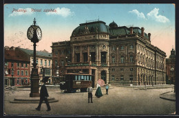 AK Pressburg, Platz Vor Dem Stadt-Theater, Strassenbahn  - Strassenbahnen