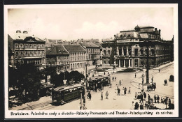 AK Bratislava, Mestske Divadlo, Strassenbahn  - Tranvía