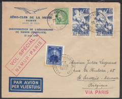 France 1947 - Lettre Par Avion- Vol Spécial Namur-Paris. Petit Défaut............... (EB) AR-2729 - Used Stamps