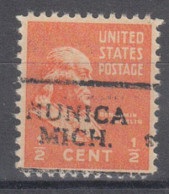 USA Precancel Vorausentwertungen Preo Locals Michigan, Nunica 701 - Precancels