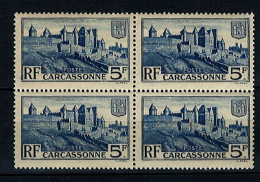 France Stamps | 1938 | Carcossonne | MNH #405 (block Of 4) - Nuevos